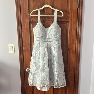 Elegant Sky Blue Lace Dress